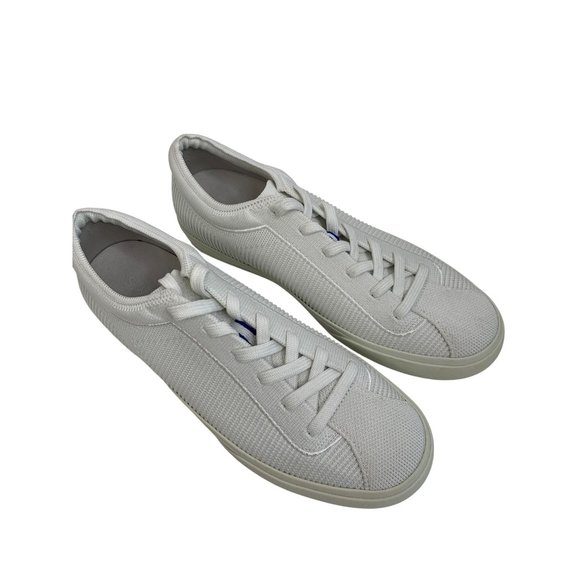Rothys Womens White Knit Lace-Up Sneakers Size 9 Eco-Friendly EUC - Picture 2 of 12